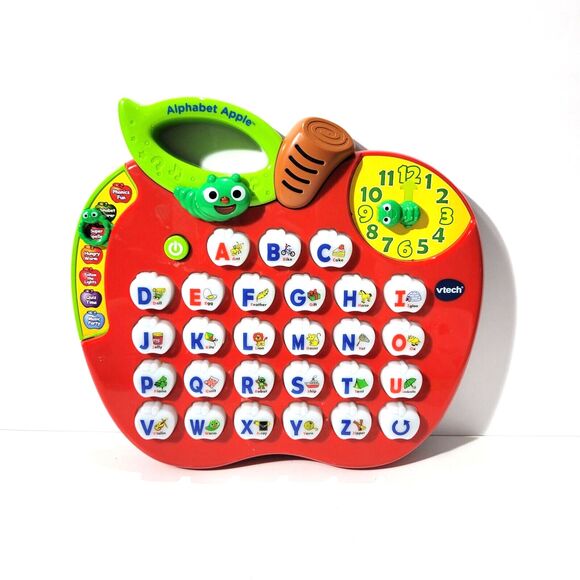 VTech Alphabet Red Apple ABC Learning Toy Preschool Letters Music & Lights WORKS - Picture 1 of 4